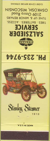 Matchbook Cover - Standard oil gas Salzsider Oshkosh WI