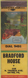 Matchbook Cover - Bradford House Sayre PA WEAR