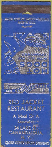 Matchbook Cover - Red Jacked Restaurant Canandaigua NY WEAR