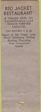 Matchbook Cover - Red Jacked Restaurant Canandaigua NY WEAR
