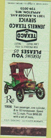 Matchbook Cover - Jenkels Texaco oil gas Appleton WI