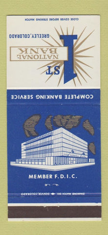 Matchbook Cover - 1st National Bank Greeley Colorado 30 Strike