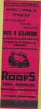 Matchbook Cover - Momper  and  Son Roofing Fort Wayne IN