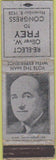 Matchbook Cover - Oliver Frey Congress 1938 Merchants PA