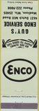 Matchbook Cover - Guy's Enco oil gas Madison WI