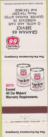 Matchbook Cover - Phillips 66 oil gas Quinter KS