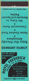 Matchbook Cover - Hotel Frederick Boonville MO greenish blue