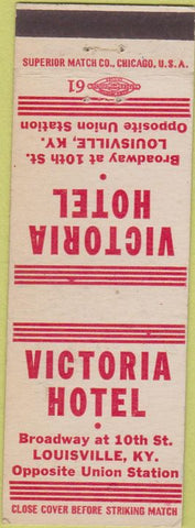 Matchbook Cover - Victoria Hotel Louisville KY