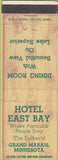 Matchbook Cover - Hotel East Bay Grand Marais MN