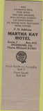 Matchbook Cover - Martha Kay Motel Richmond VA