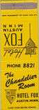 Matchbook Cover - Hotel Fox Austin MN
