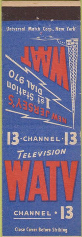 Matchbook Cover - WATV Channel 13 NJ