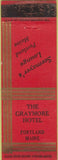 Matchbook Cover - Graymore Hotel Portland ME
