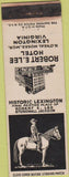 Matchbook Cover - Robert E Lee Hotel Lexington VA