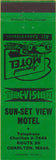 Matchbook Cover - Sun Set View Motel Charlton MA green