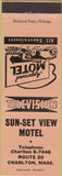 Matchbook Cover - Sun Set View Motel Charlton MA peach