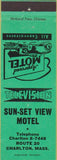 Matchbook Cover - Sun Set View Motel Charlton MA light green