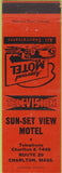 Matchbook Cover - Sun Set View Motel Charlton MA orange