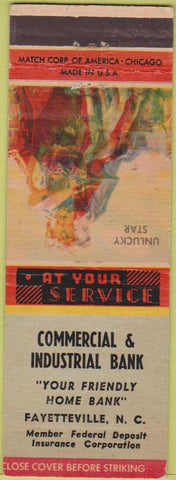 Matchbook Cover - Commercial Industrial Bank Fayetteville NC