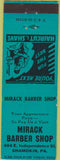 Matchbook Cover - Mirack Barber Shop Shamokin PA