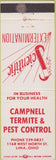 Matchbook Cover - Campnell Termite Pest Control Lima OH