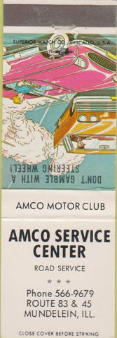 Matchbook Cover - Amco Oil Gas Mundelein IL