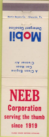 Matchbook Cover - Mobil Oil Gas NEEB Corporation