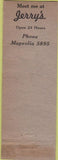 Matchbook Cover - Jerry's New Orleans LA