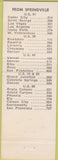 Matchbook Cover - Springville Motel UT Orange