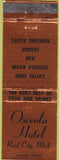 Matchbook Cover - Osceola Hotel Reed City MI bowling