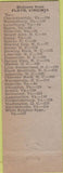 Matchbook Cover - Pine Tavern Motel Floyd VA turquoise WEAR