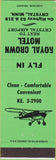 Matchbook Cover - Royal Crown Motel Crystal MN airport green