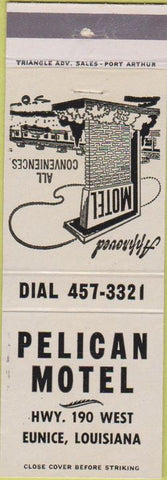 Matchbook Cover - Pelican Motel Eunice LA