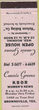 Matchbook Cover - Gonnie Green KBOR Women's news Brownsville TX