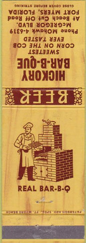 Matchbook Cover - Hickory BBQ Fort Myers FL