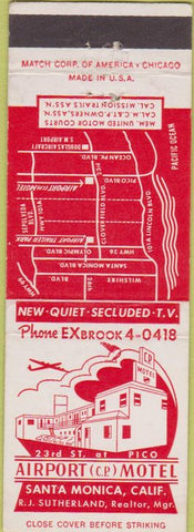 Matchbook Cover - Airport Motel Santa Monica CA