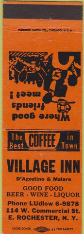 Matchbook Cover - Village Inn East Rochester NY