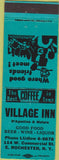 Matchbook Cover - Village Inn East Rochester NY teal