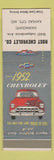 Matchbook Cover - 1952 Chevrolet Rost Kansas City MO