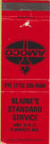 Matchbook Cover - Blaine's Standard oil gas Plainfield WI