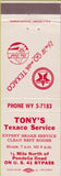 Matchbook Cover - Texaco Oil Gas Fort Myers FL