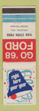 Matchbook Cover - 1968 Ford Van Steen Appleton WI WEAR