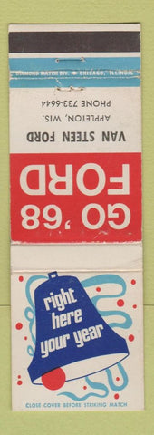 Matchbook Cover - 1968 Ford Van Steen Appleton WI WEAR