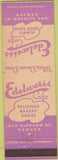 Matchbook Cover - Edelweiss Cafe Denver CO