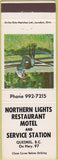 Matchbook Cover - Northern Lights Restaurant Quesnel BC