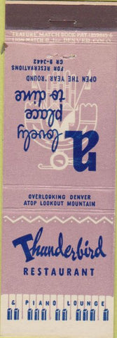 Matchbook Cover - Thunderbird Restaurant Lookout Mountain Golden CO