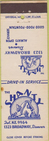 Matchbook Cover - The Shanty Denver CO