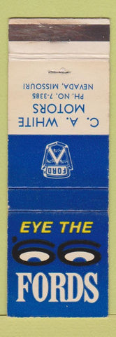 Matchbook Cover - 1966 Ford CA White Motors Nevada MO