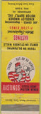 Matchbook Cover - Hastings Piston Rings Hutchinson KS WORN