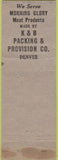 Matchbook Cover - Union Station Restaurant Denver CO WEAR meat